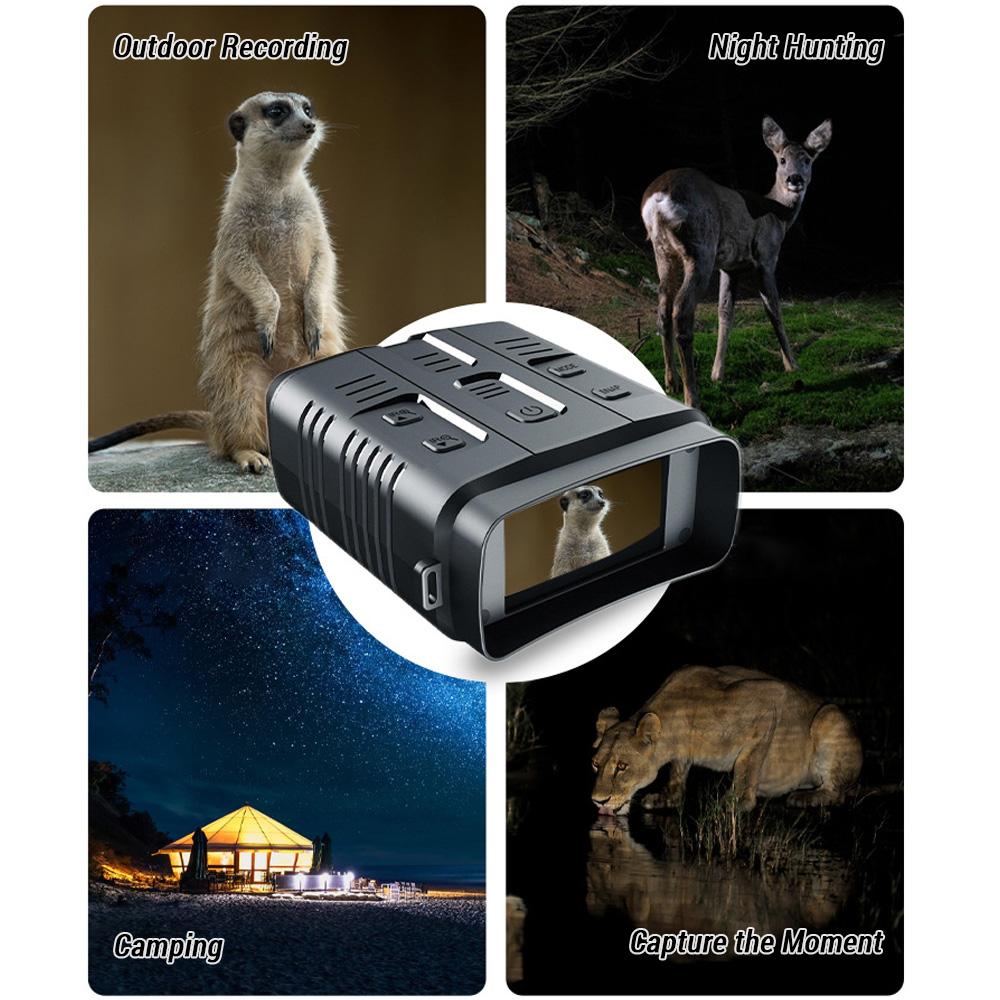 Телескоп ночного видения 4K, инфракрасный 10-кратный цифровой зум, 3-дюймовый экран, бинокли Wi-Fi