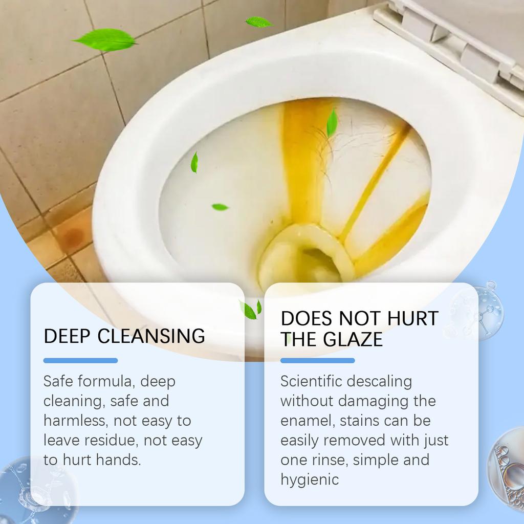 Бытовое сильное обеззараживающее средство для туалета, стойкие пятна, пена, чистящий порошок