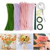 1 Set Pipe Cleaner Flower Material Kit with Stem Stamens Tape Ribbon 4 Colors Chenille Stem Twist