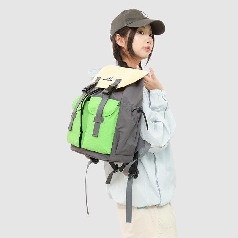 Школьная сумка Schoolbagins Рюкзак контрастного цвета для мальчиков и девочек Легкий для активного отдыха и альпинизма Школьный рюкзак большой вместимости Сшитый многофункциональный рюкзак