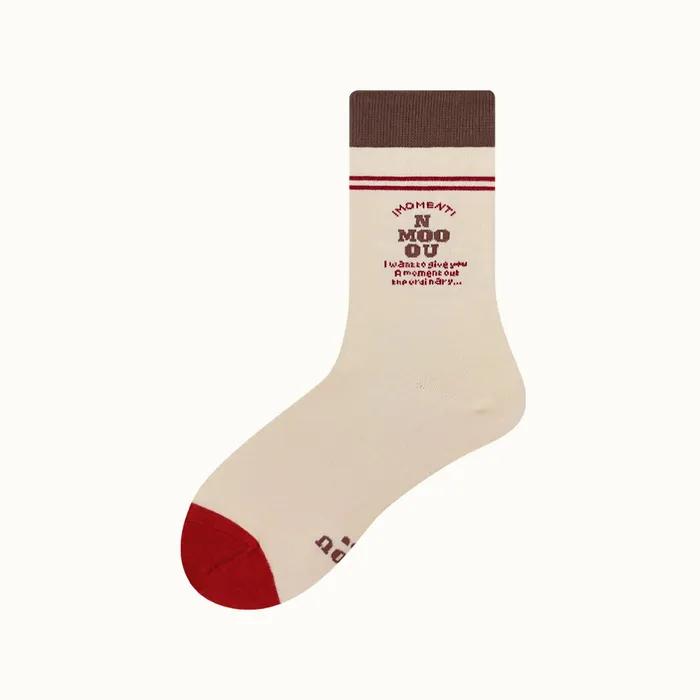 S34_NMOO SIGNATURE SOCKS_бежевый