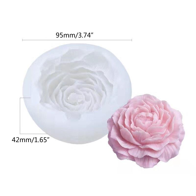 Силиконовая форма для изготовления свечей 'Цветок пиона' 3D формы для свечей из пчелиного воска Форма для выпечки для самостоятельного изготовления