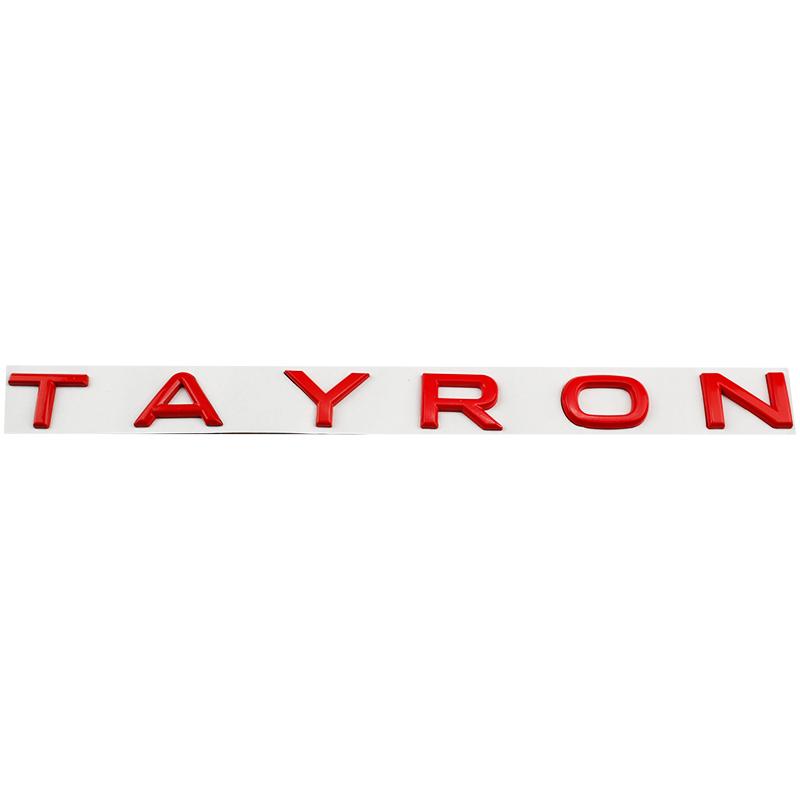 Car Metal Trunk Letters Words Logo Badge Emblem Decals Sticker For VW TAYRON 2021 2022 2023 2024 Styling Accessories