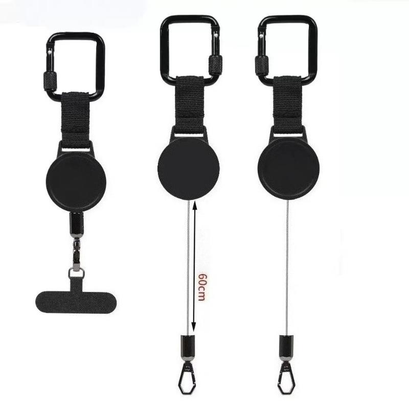 Retractable Anti Theft Outdoor Phone Lanyard For iPhone 18 17 16 15 14 13 Smartphone Anti-lost With Keychain Lanyard Phone Cover