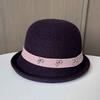 New high-grade woolen felt hat soft short brim crimped basin hat women's autumn and winter elegant dome bucket hat