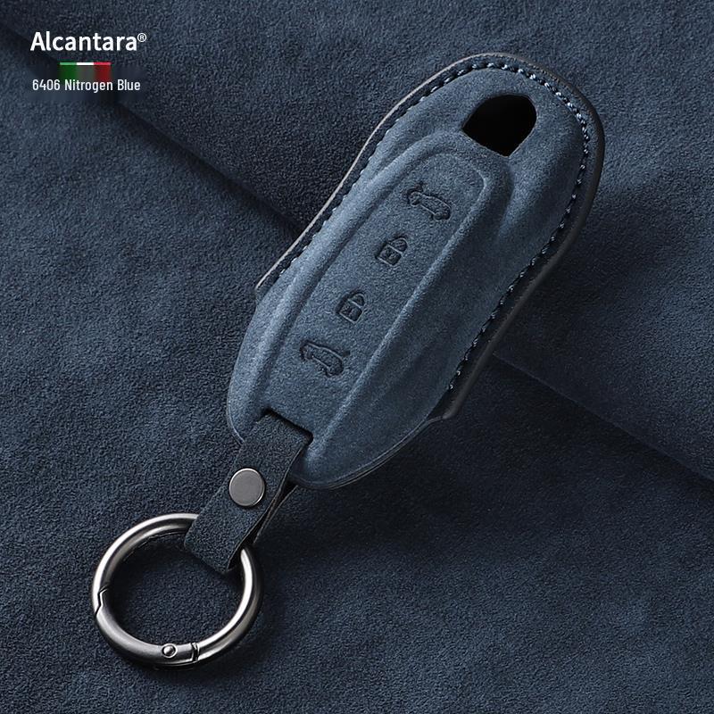 Suede Key Cover with Buckle for Porsche Macan 4, Fits 25 Models, Pure Electric & Jincheng Edition