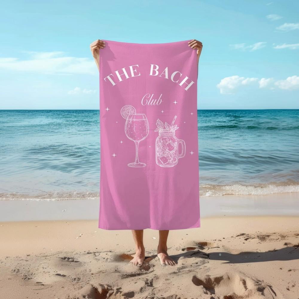 Микрофибровое пляжное полотенце The Bach Club Полотенце для ванной для девичника Быстросохнущее Песочное полотенце для плавания для свадебного душа