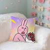 Funny Cute Pink Bunny Pillow Case Pillows For Cover Home Decor Items Living Room Decoration Cushion Covers