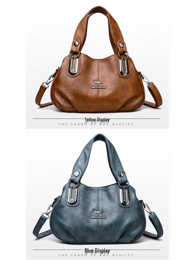 Вместительная многосекционная наплечная сумка-тоут - Европейский и американский стиль для женщин среднего возраста