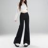 Vintage denim high-waisted and slightly pulled jeans for women's autumn and winter new Spice Girl slim-fit flared pants without legs
