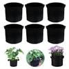 6pc Gallon Planting Bucket Planting Bag Breathable Seedling Bag Handles Grow Bag Non-woven Fabric Garden Potato Planting Pots