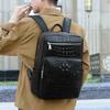 Daily Casual Male PU Wear-resistant Backpack Multi Pockets Large Capacity Men's Backpack For Commute Outings Business