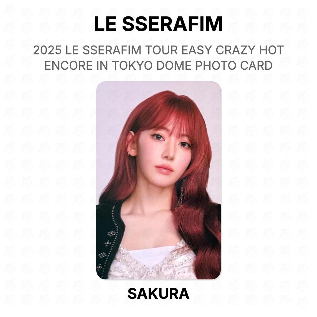 LE SSERAFIM 2025 LE SSERAFIM ТУР EASY CRAZY HOT Encore В TOKYO DOME ФОТОКАРТОЧКА Официальная фотокарточка