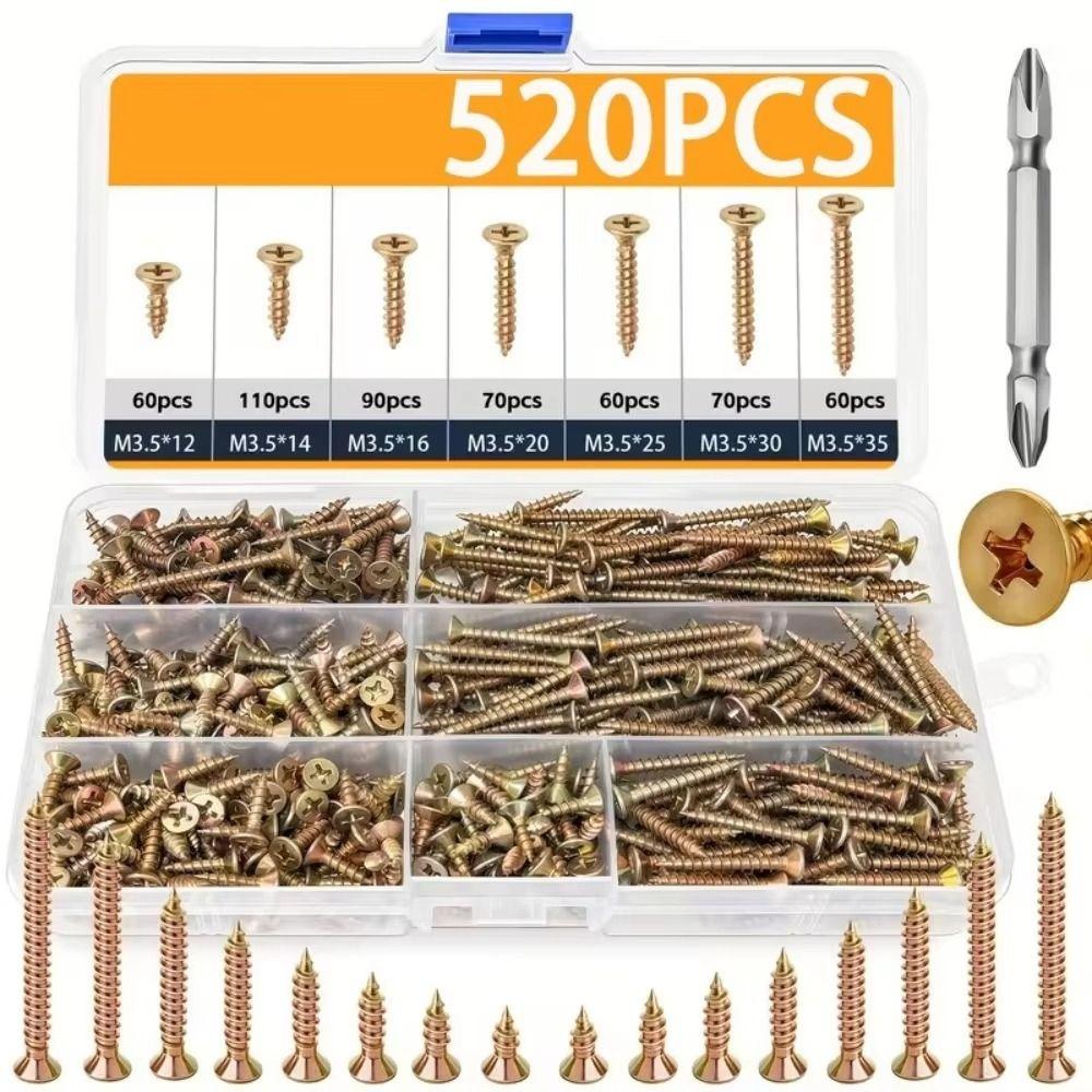 Wood Screw Deck Screws M 3.5 Wood Screws Boxed Self-Drilling Wood Screws Flooring Installation