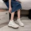 2024 Весна Высокие Кроссовки Из Холста Женские Белые Туфли На Толстой Подошве Женские Повседневные Туфли Из Холста Вулканизированные Туфли Женские