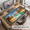 Mountain Landscape Theme Customized Mouse Pad Personalized Print Name Text Desk Mat For Home Office Table Decor