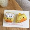 Cartoon three-dimensional orange big face capybara lulu for AirPods 1 /pro1 earphone protective case two or three generations