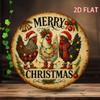 Винтажный рождественский петух олень металлический настенный знак 8x8 дюймов декор с надписью Merry Christmas