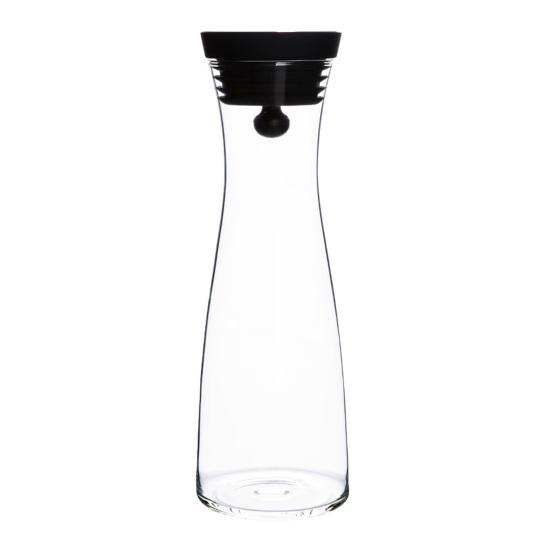 Drip-free Pouring Kettle Glass Water Pitcher, Heat Resistant Cold Brew Jug with Fruit Infusion Bottle Lid, 800ml/1200ml/1500ml Large Iced Tea