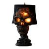 Skull Desk Lamp Gothic Magma Skull Lamp Spooky LED Human Skull Desk Light for Halloween Party Mantel Decoration