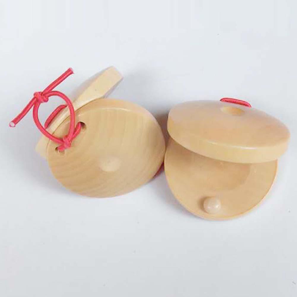 1шт ударные музыкальные образовательные игрушки-кастаньеты деревянный инструмент