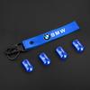 Tire Valve Stems Cap HKRH455 Car Keychain Wheel Air Valve Cover For BMW X5 X6 F30 F34 F10 F20 G20 G30 F15 F16 1 3 5 7 Series Sticker