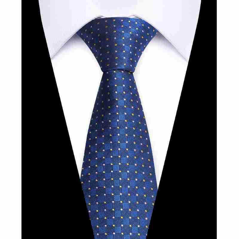 Элегантный мужской галстук 8 см, ручной работы, из шелка и полиэстера, европейский и американский стиль - Повседневный деловой стиль