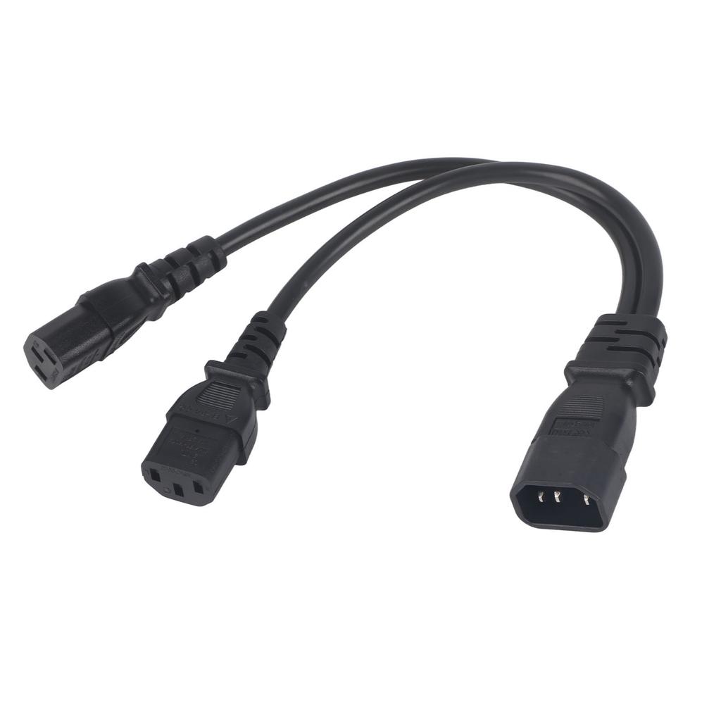 IEC320 C14 To 2 X C13 Female Y Splitter Power Cords 1 In 2 Out 2500W 10A 250V Power Extension Cable for LCD Monitors