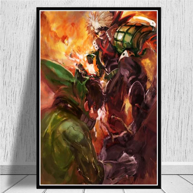 Japanese Anime My Hero Academia Poster Pictures Wall Canvas Art Print Cartoon Painting for Living Room Home Decor Cuadros