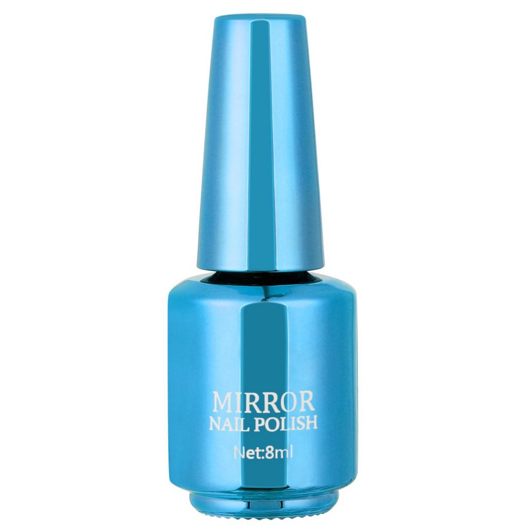 Зеркальный лак для ногтей с эффектом металлик, стойкий глянцевый лак для ногтей без запекания