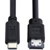Кабель ESATA - USB C, USB Type C, штекерный хост - ESATA ESATAp, кабель жесткого диска для ноутбука
