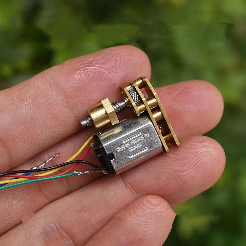 Микромотор N20 с металлическим редуктором, вал с резьбой, 3 В 3,7 В, двигатель с шестерней для движения вверх-вниз, самоблокирующийся для DIY