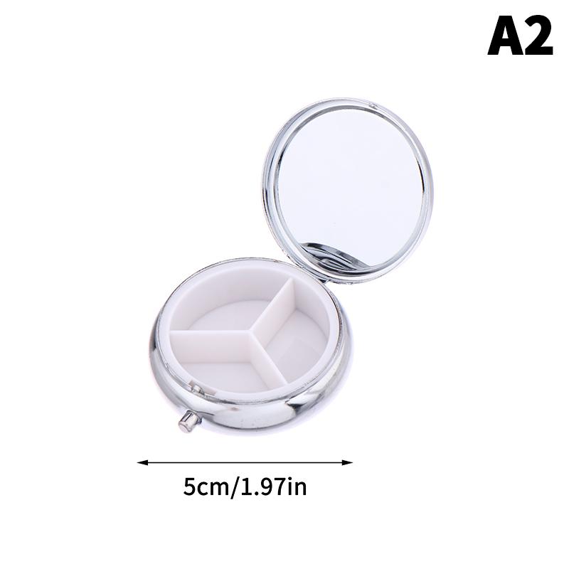 Waterproof Metal Pill Box Portable Rectangle Round Shape Light-Weight Medicine Case Holder Container for Travel And Home Use