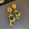 Винтажные серьги-колокольчики из серебра с жемчугом и кристаллами