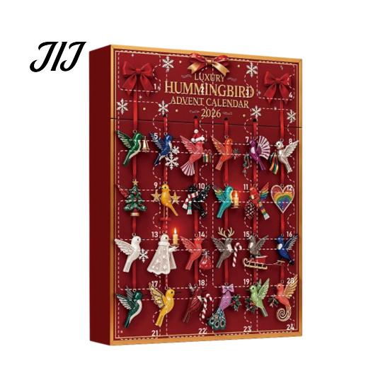 Decorative Accessories for Backpacks Christmas Advent Calendar 2026, 24 Days Countdown with Acrylic Tree Hanging Decor Ornaments, Collectible
