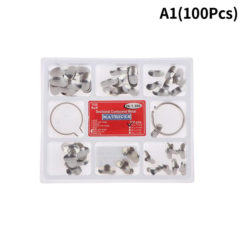 100 шт., металлические матричные ленты Dental Pro, секционные контурные ленты, рулонные матрицы