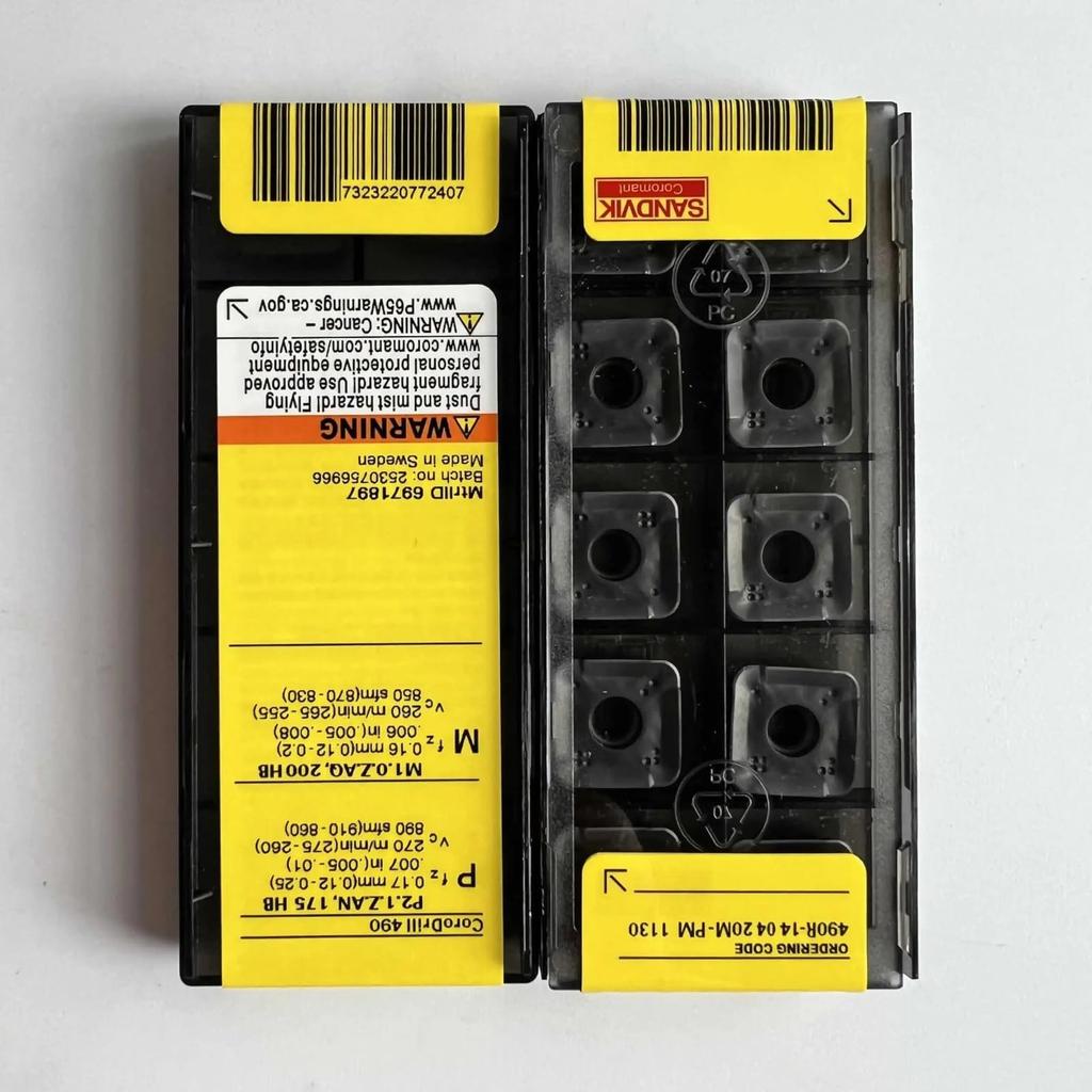 Original Sandvik / 490R-140420M-PM 1130 /Carbide CNC Blade 10 PCS