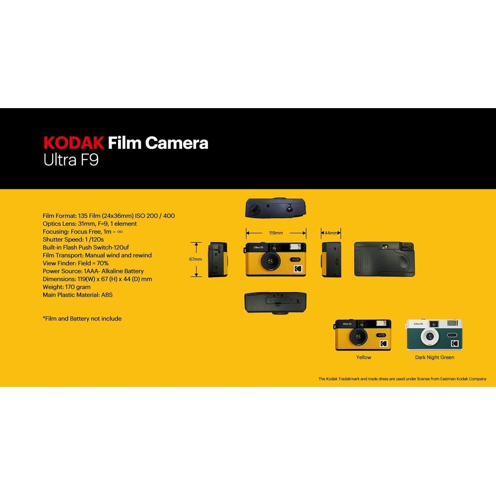 Kodak [Warranty Included] Kodak Film Camera ULTRA F9 Black X Yellow
