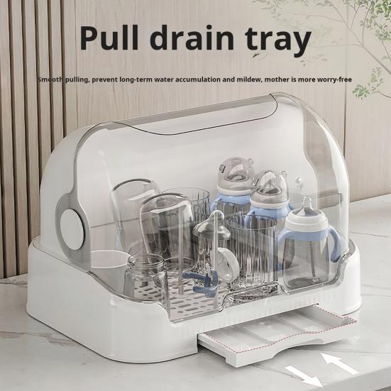 Подставка для сушки детских бутылочек, пылезащитная, большой емкости, прозрачная конструкция, сушилка для детских бутылочек