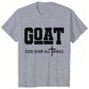 GOAT God Over All Things Tshirts Christian Cross Graphic T Shirts Short Sleeve Tee Unisexs Clothes Religious Faith Print Clothing