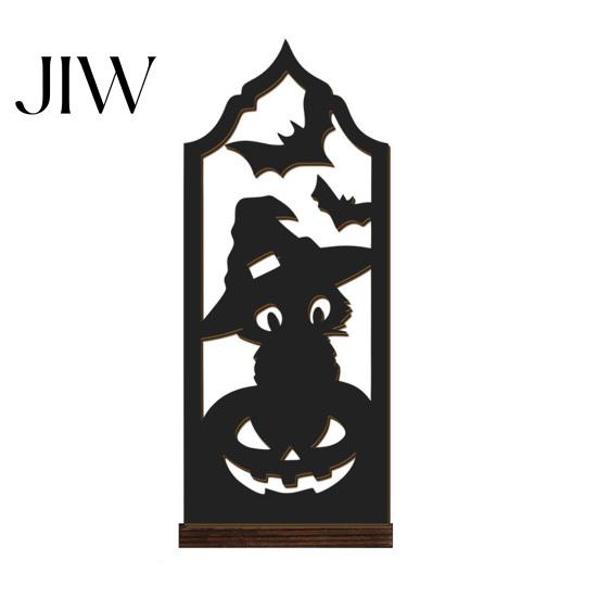 Gothic Tea Light Stand Halloween Candle Holder, Hollow Silhouette Holder for Lights, Dark Aesthetic Home Decor Style Pumpkin Ghost Cat Bat Tabletop