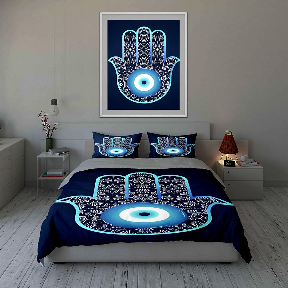 Hand-eye motif. Bedding Duvet cover sets Duvet covers Pillowcases gifts (1 * Duvet Cover 2 * Pillowcases, without duvet insert)