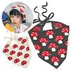 Mushroom Shape Knit Headwear Crochet Triangle Scarf Fashion Headband  Hair