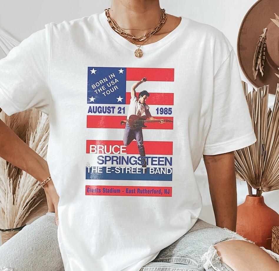 Vintage Bruce Springsteen T-Shirt Tee Short Sleeve Full Size S To 5Xl Unisex T-Shirt