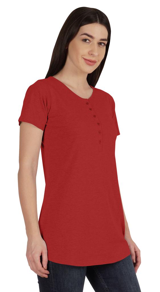 Inkmeso Женская туника с коротким рукавом и пуговицами, хлопковая футболка, длинная футболка для