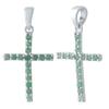 Silver Cross with Emerald 0.613ct (1299043)