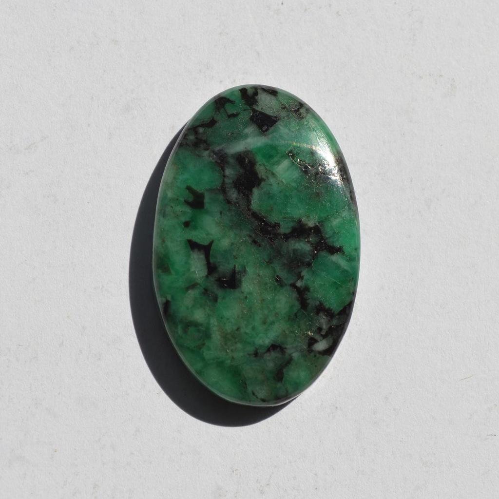 AAA+ Quality Natural Green Emerald Gemstone Cabochon, Oval Shape Emerald Cabochon, Size 35x22x6 MM (44 Carats)