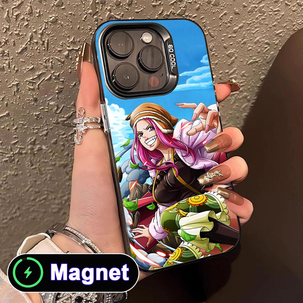 Jewelry Bonney Phone Case for iPhone 17 16 15 14 13 12 11 Air Pro Max Plus Colorful Silver MagSafe Cover