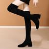 Обувь выше колена женские сапоги бедра высокие туфли с кисточками для женщин элегантные на низком каблуке эластичные косплей по акции