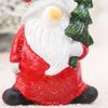 Resin Christmas Gnome Ornament Cute Santa Claus Statue  Holiday Festive Decor